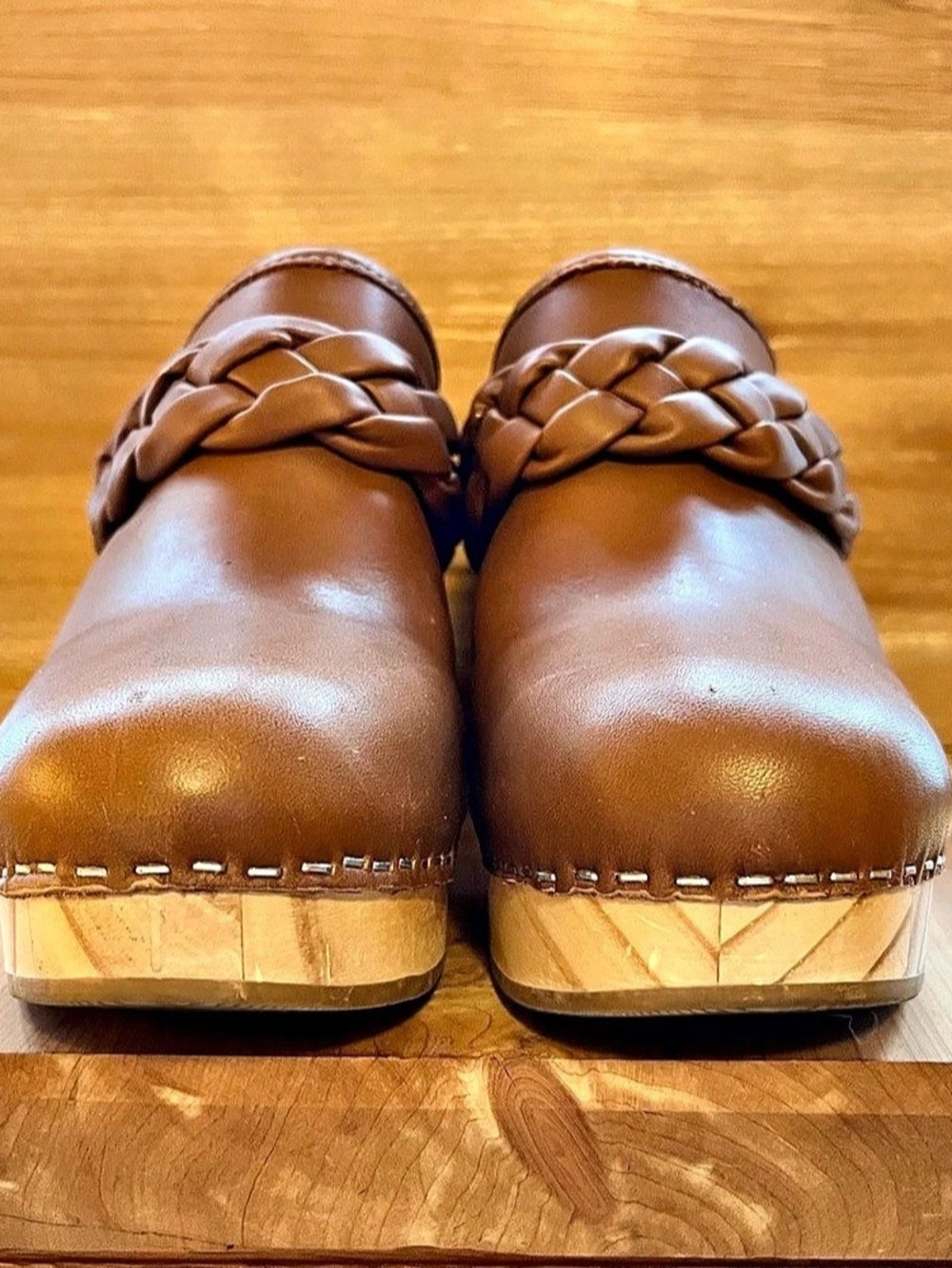 Dolce Vita Hila Braided Wooden Heel Clog in Saddle Women’s US 8 - Picture 2 of 8